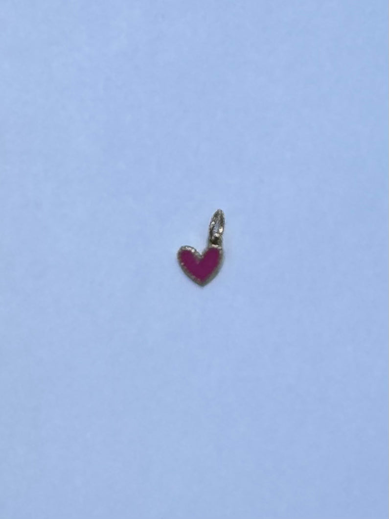 Small Fuchsia Heart Charm
