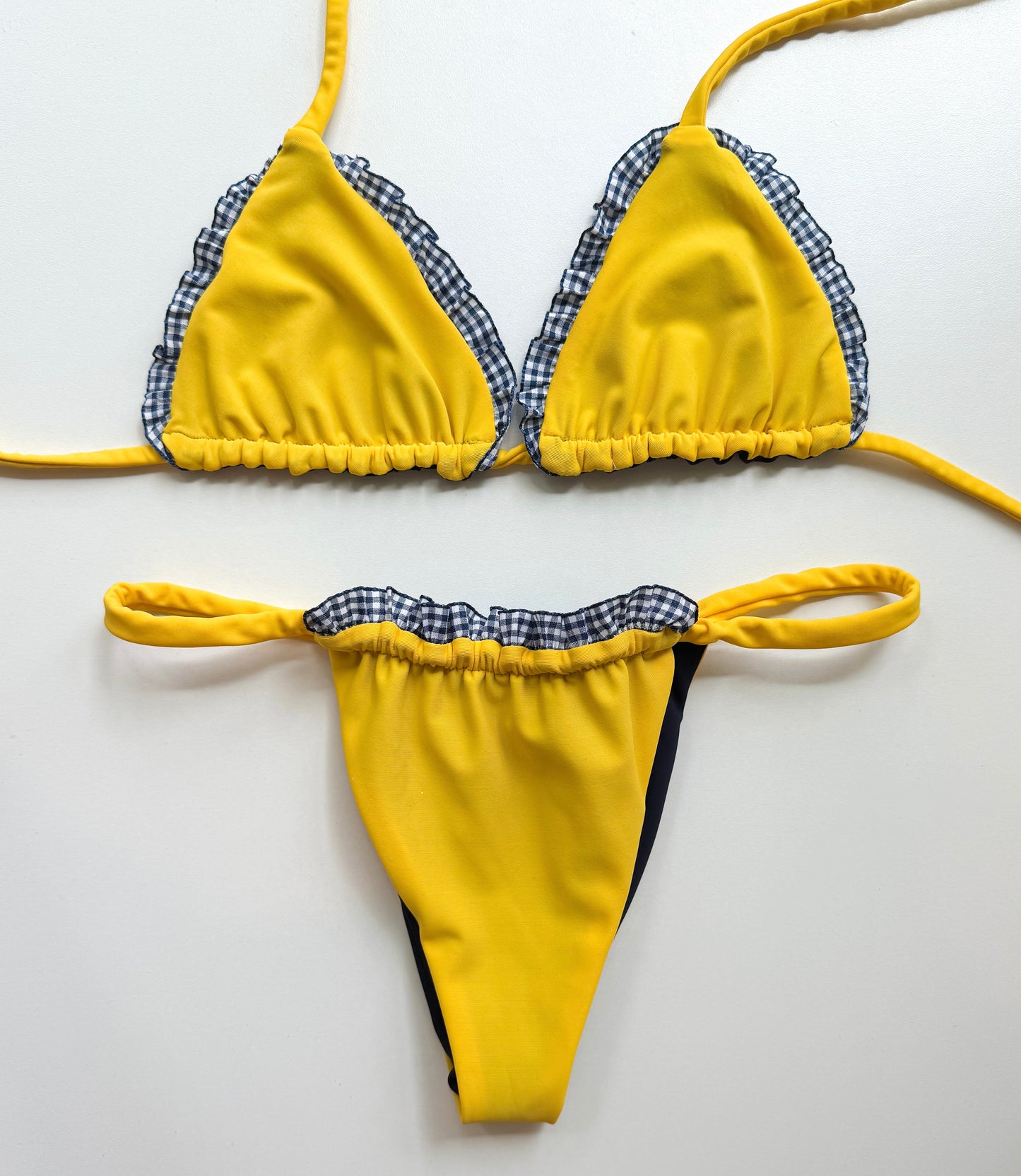 Custom yellow and navy set