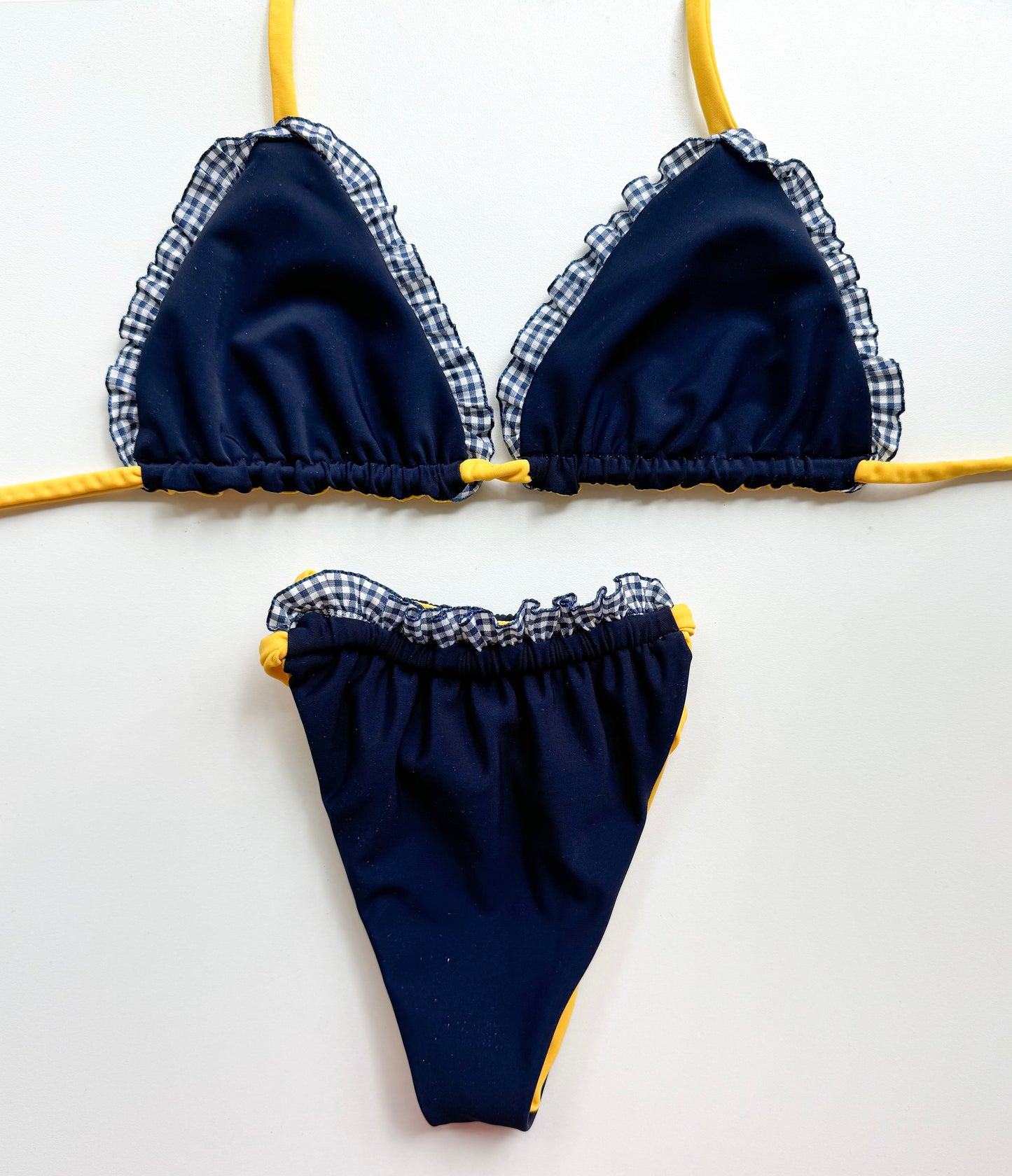 Custom yellow and navy set