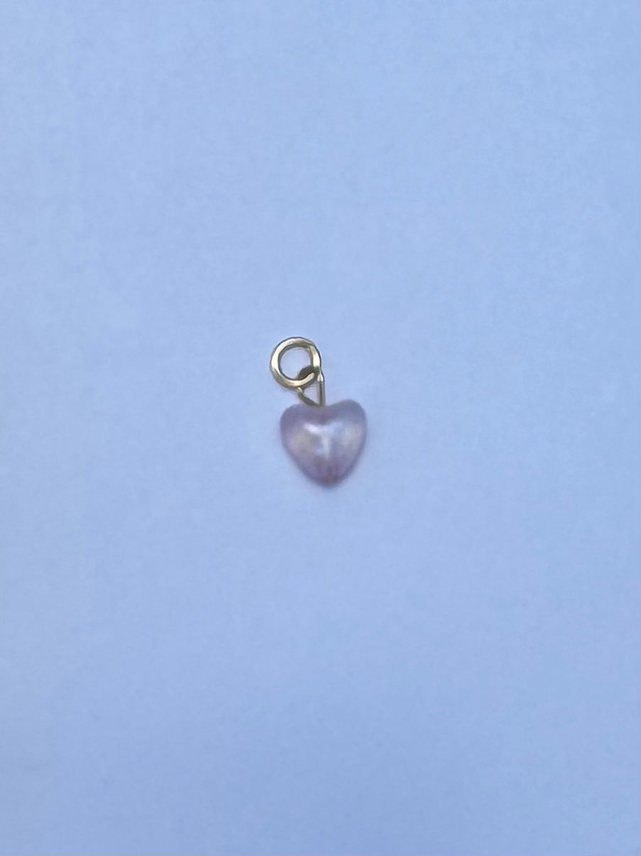 Jelly Iridescent Heart Charm