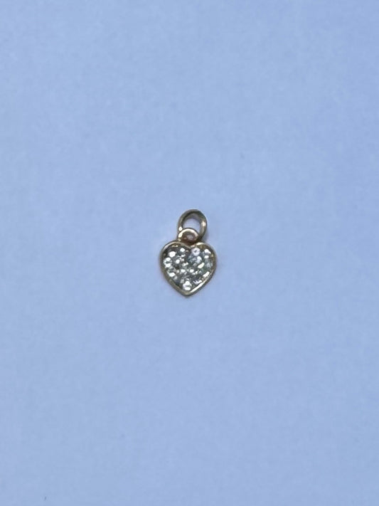 Rhinestone Heart Charm