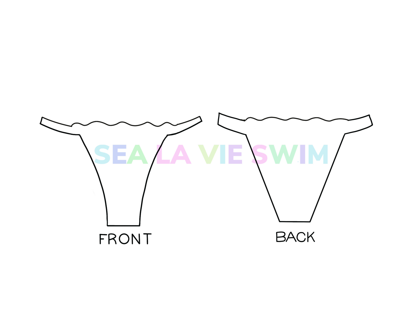 Ruffle Bimini bottoms- Custom